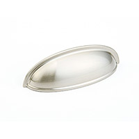 Schaub Traditional Design Cup Pull 4-5/8 inch cc Satin Nickel