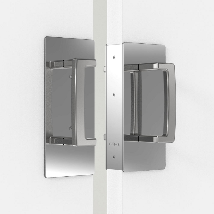 Cavilock CL406D ADA Bi-Parting Passage Pocket Door Trim with Offset Handle (non-magnetic)