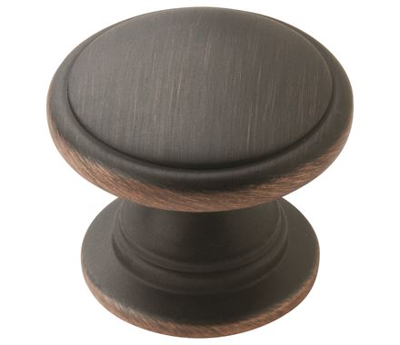 Amerock Allison Value 1 1/4 Inch Oil-Rubbed Bronze Cabinet Knob