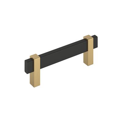 Amerock Mulino 3-3/4 Inch cc Cabinet Pull Matte Black/Champagne Bronze
