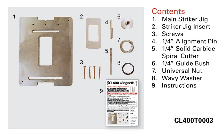 Cavity Sliders Jamb Cutout Jig for CL400 Strike