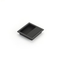 Schaub Modo Offset Recessed Pull 3 7/8 inch cc Matte Black