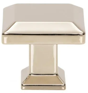 Atlas Homewares Sweetbriar lane Square Knob 1 1/4 Inch Polished Nickel