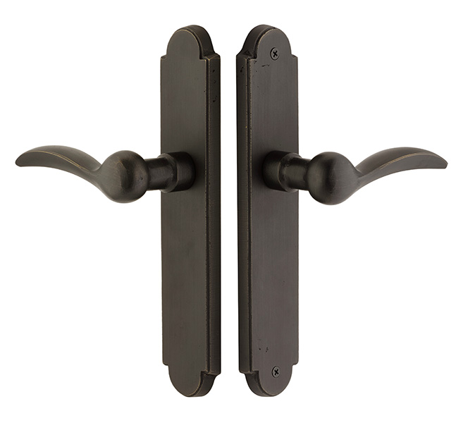 Emtek 10 Inch Sandcast Arched NON-KEYED Sideplate Lock for NON STANDARD Bore Hole