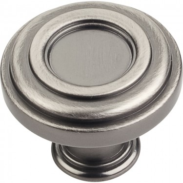 Hardware Resources Lafayette 1-3/8 Inch Cabinet Knob - Brushed Pewter