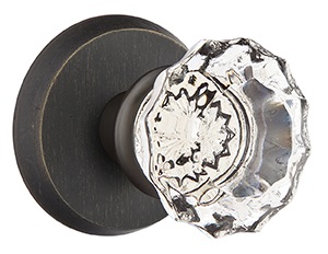 Emtek Astoria Clear Knob with Sandcast Style 2 Rosette