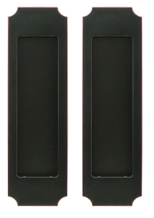 Inox Pocket Door Dummy Pair, FH32 Crown Flush Pull