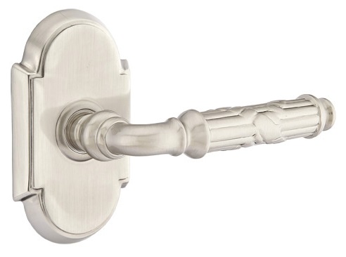 Emtek Ribbon & Reed Lever with #8 Rosette