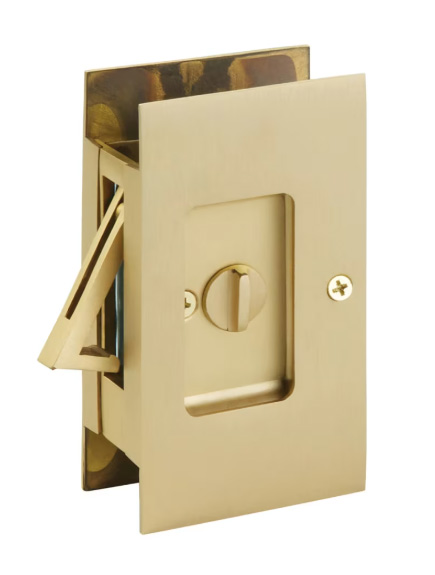Emtek Modern Rectangular Pocket Door Lock - Privacy