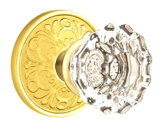 Emtek Astoria Clear Knob with Lancaster Rosette
