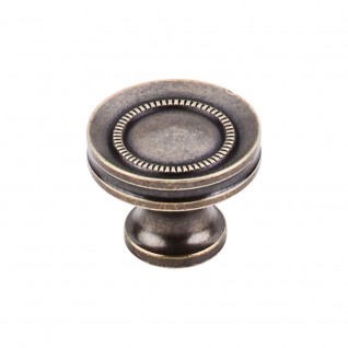 Top Knobs M295 Somerset Button Faced 1 1/4 Inch Cabinet Knob German Bronze