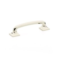 Schaub Northport Square 4 inch CC Cabinet Pull in Polished Nickel