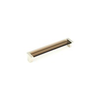 Schaub Positano 160 mm CC Smoke Cabinet Pull in Satin Nickel