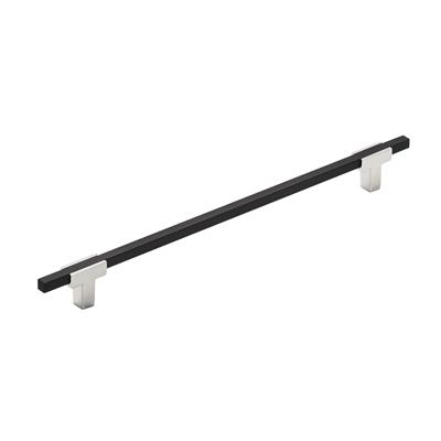 Amerock Urbanite 10-1/16 Inch cc Cabinet Pull Polished Chrome/Brushed Matte Black