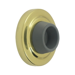 Deltana Solid Brass 2 1/2 Inch Diameter, Concave Flush Mounted Bumper