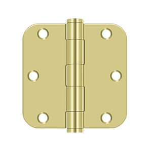 Deltana 3 1/2 x 3 1/2 Inch Steel 5/8 Inch Radius Corner HD Hinge - Pair