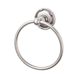 Top Knobs ED5APE Edwardian Ribboned Towel Ring Antique Pewter
