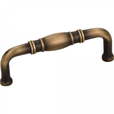 Hardware Resources Durham 3 Inch CC Cabinet Pull - Antique Brushed Satin Brass