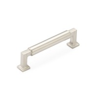 Schaub Haniburton 4 inch CC Cabinet Pull in Satin Nickel
