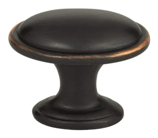 Atlas Homewares Austen Oval Knob 1 5/16 Inch Venetian Bronze
