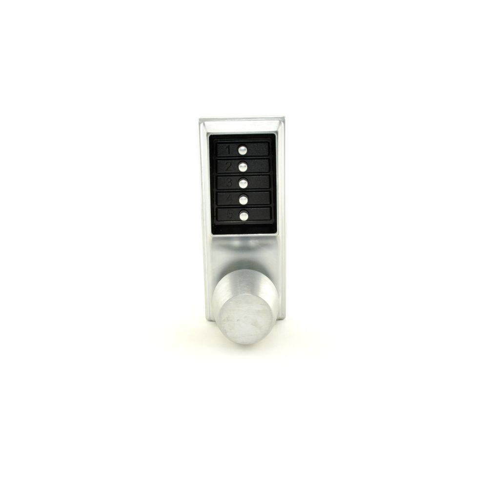 Kaba Simplex 101126D Mechanical Pushbutton Knob Lock Combination Only 2-3/4 Inch Backset Satin Chrome Finish