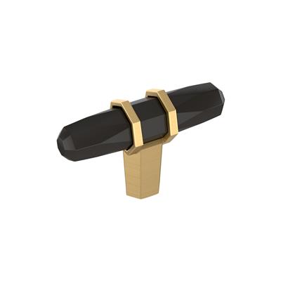 Amerock London 2-1/2 Inch Cabinet Knob Black Bronze/Champagne Bronze