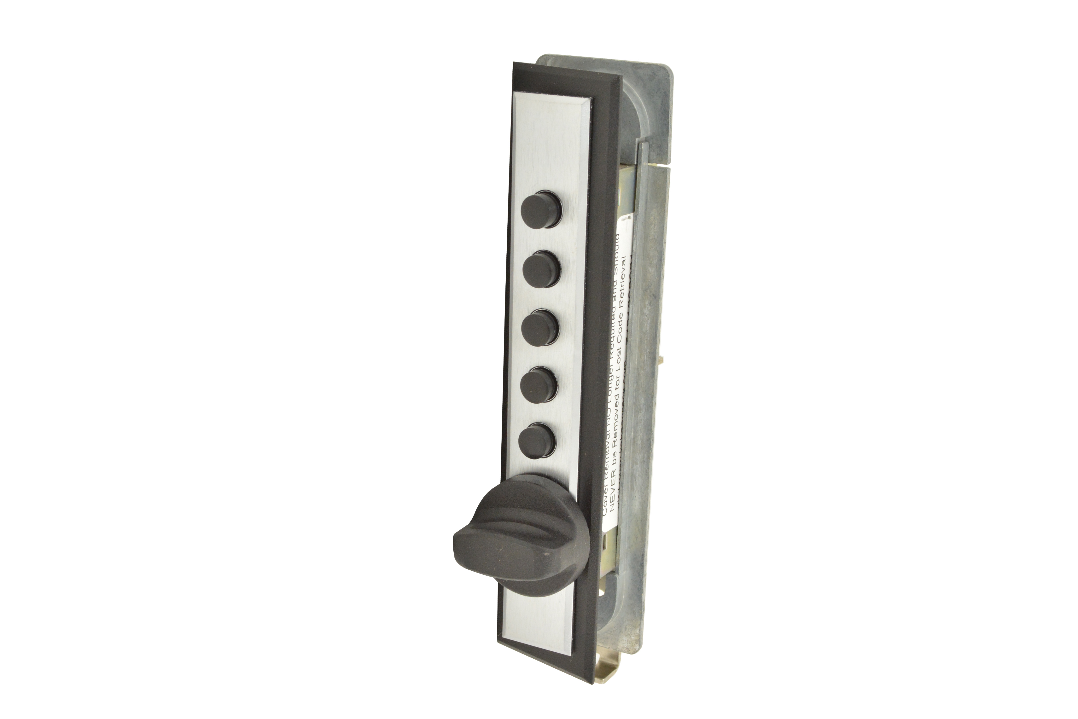 Kaba Simplex C960226D Cabinet Lock Wood Application End Throw Spring Latch with Trim Ball Bearing Clutch Knob Satin Chrome Finish