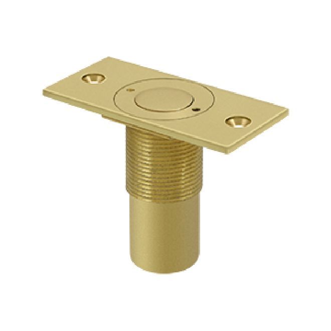 Deltana Solid Brass 2-7/8 x 1-3/8 Inch Adjustable Dust Proof Strike