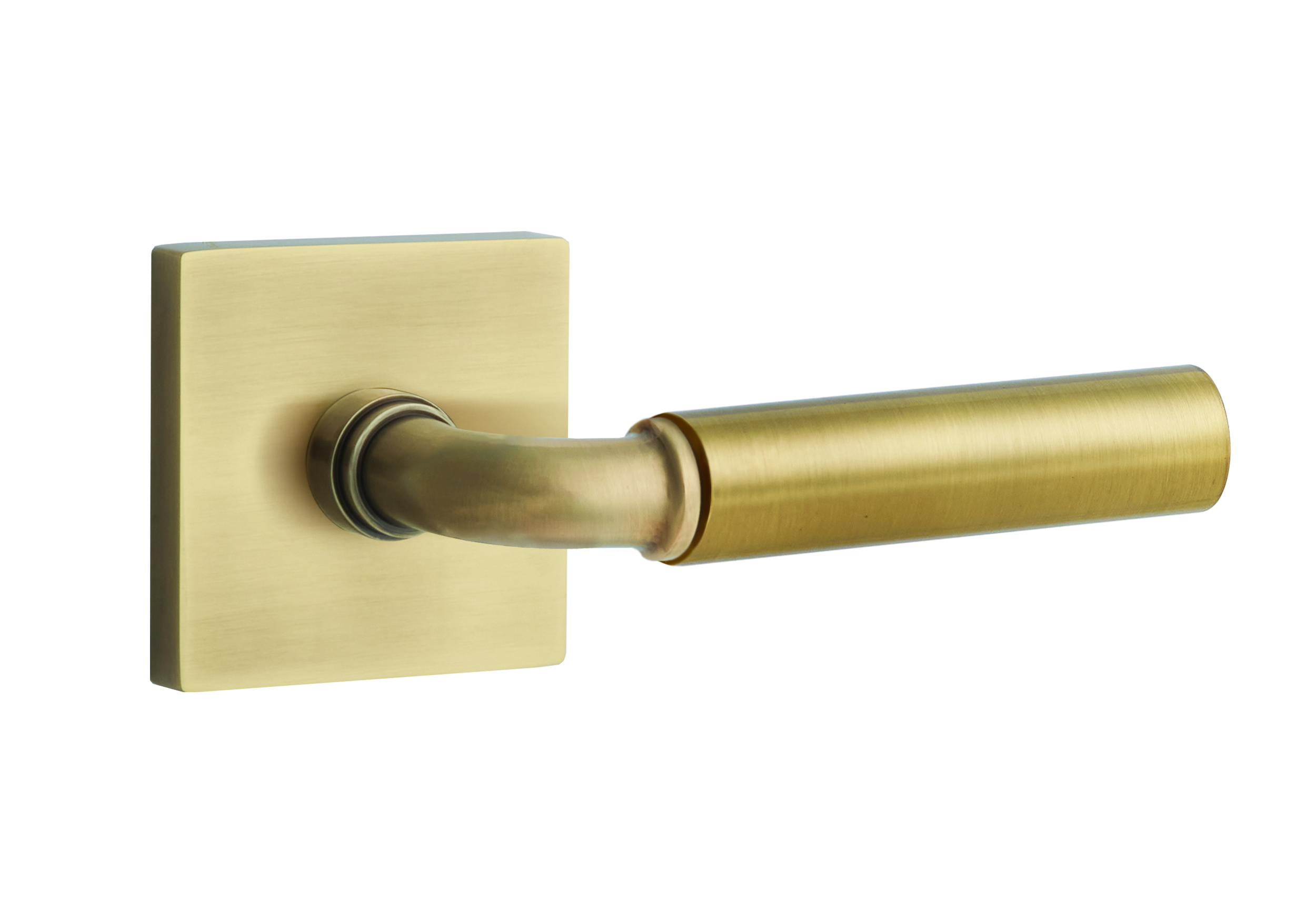 Emtek Smooth Grip R Bar Style Door Lever with Square Rosette