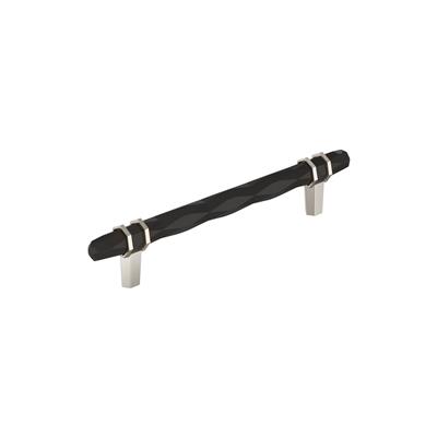 Amerock London 6-5/16 Inch cc Cabinet Pull Black Bronze/Polished Nickel