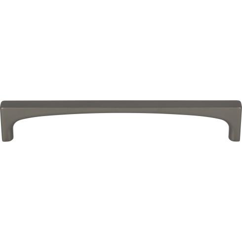 Top Knobs TK1014AG Riverside Pull 6 5/16 Inch CC Ash Gray