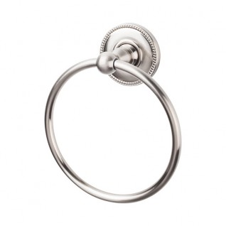 Top Knobs ED5BSNA Edwardian Beaded Towel Ring Brushed Satin Nickel