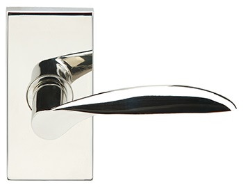 Inox 227 Stratus Lever Handle with Rectangular Rosette