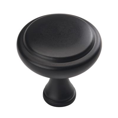 Amerock 1 1/4 Inch Arden Matte Black Cabinet Knob