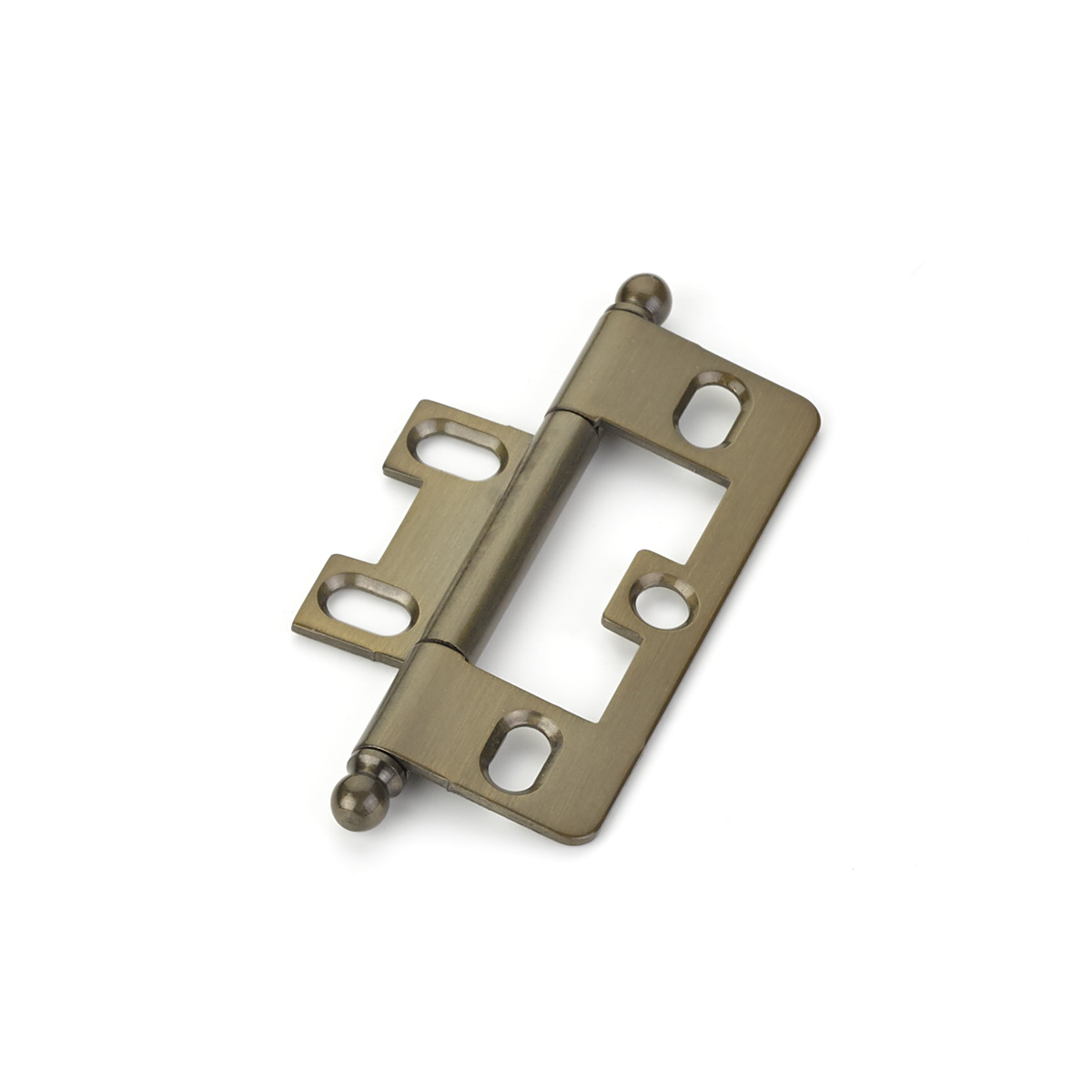 Schaub Ball Tip Non-Mortise Antique Brass Hinge