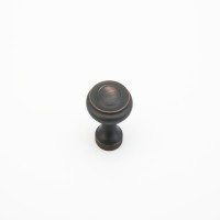 Schaub Traditional Designs Ringed Round Knob 1 1/4 inch dia Michelangelo Bronze