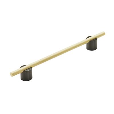 Amerock Transcendent 7-9/16 Inch cc Cabinet Pull Matte Black/Matte Gold
