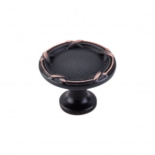 Top Knobs M1647 Ribbon & Reed Knob 1 1/4 Inch Diameter Tuscan Bronze