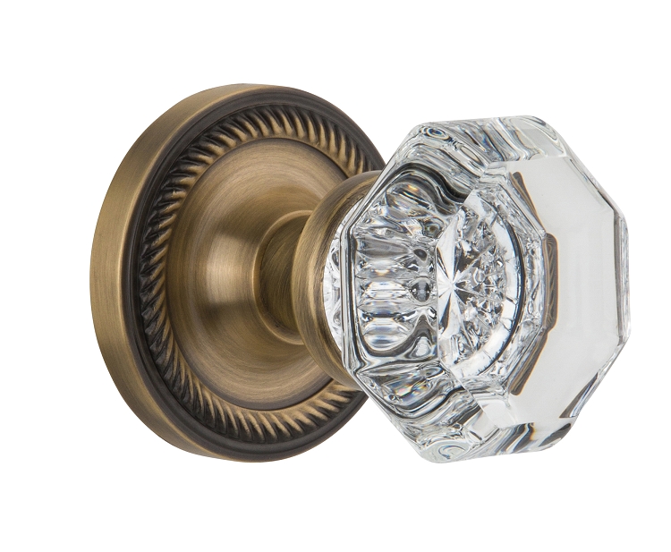 Nostalgic Warehouse Rope Rosette with Waldorf Knob - Mortise Lock