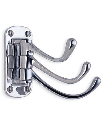 Beslagsboden Classic Basic Triple Swing Arm Hook - Polished Chrome