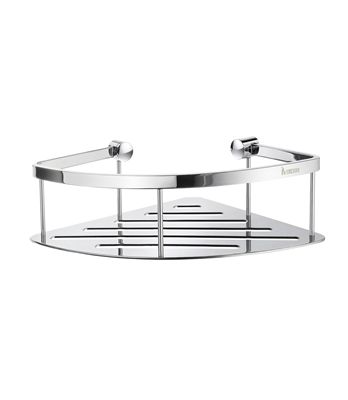 Smedbo Sideline Collection Triangular Design Corner Basket - Polished Chrome