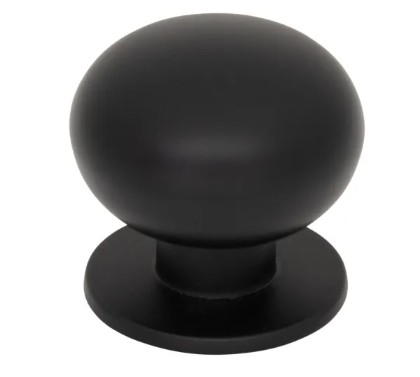 Top Knobs Lambert 1 1/4 Inch Knob Flat Black