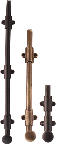 Emtek 18 Inch Surface Bolt with 3 Strike Plates