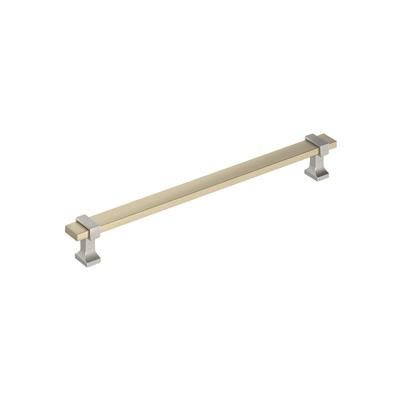 Amerock Overton 8-13/16 Inch cc Cabinet Pull Golden Champagne/Satin Nickel