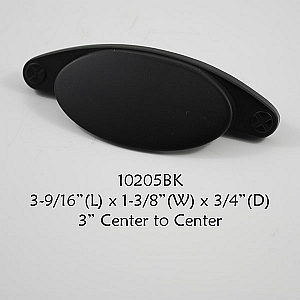 Residential Essentials 10205 Cabinet Cup Pull in Black