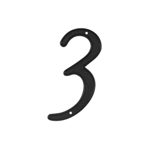 4 Inch Numbers Zinc Die-Cast, Black Number 3