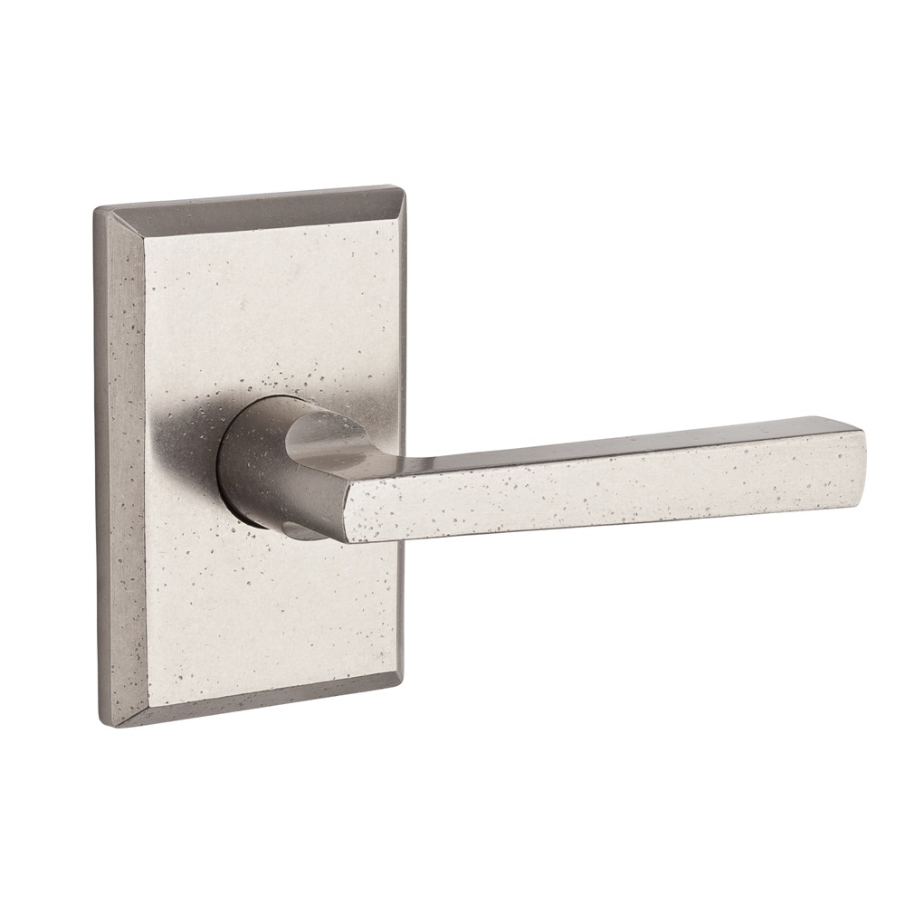 Baldwin Reserve Series Taper Lever with Rustic Square Rosette
