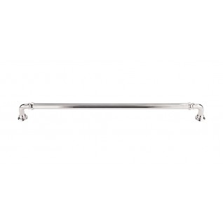 Top Knobs Chareua TK326PN Reeded Pull 12 Inch CC Polished Nickel