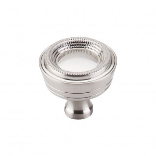 Top Knobs M1594 Beaded Knob 1 5/16 Inch Brushed Satin Nickel