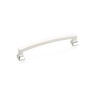 Schaub Menlo Park Arched Pull 5 1/2 inch cc Polished Nickel